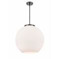 thumbnail image 1 of 221-1S-BK-G121-18-Innovations Lighting-Athens - 1 Light Pendant In Industrial Style-18.38 Inches Tall and 17.75 Inches Wide-Matte Black Finish-Matte, 1 of 1