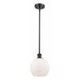 thumbnail image 1 of 516-1S-BK-G121-8 Innovations Lighting Athens - 1 Light Stem Hung Mini Pendant In Industrial Style-10 Inches Tall and 8 Inches Wide-Matte Black, 1 of 1