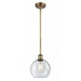 thumbnail image 1 of 516-1S-BB-G124-8 Innovations Lighting Athens - 1 Light Stem Hung Mini Pendant In Industrial Style-10 Inches Tall and 8 Inches Wide-Brushed Brass, 1 of 1