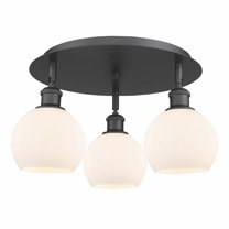 Innovations Lighting - Athens - 3 Light Flush Mount In Industrial Style-8.63