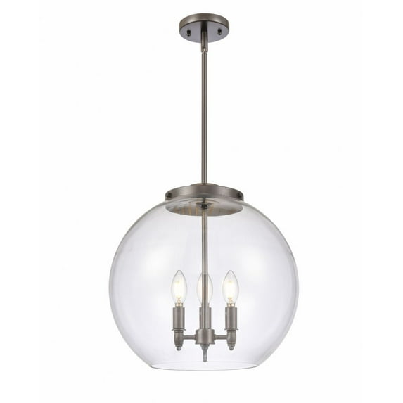 221-3S-OB-G122-16 Innovations Lighting Athens - 3 Light Pendant In Industrial Style-16.38 Inches Tall and 15.75 Inches Wide-Oil Rubbed Bronze