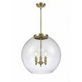 thumbnail image 1 of 221-3S-AB-G124-18 Innovations Lighting Athens - 3 Light Pendant In Industrial Style-18.38 Inches Tall and 17.75 Inches Wide-Antique Brass Finish-Seedy, 1 of 2