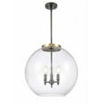 thumbnail image 1 of 221-3S-BAB-G124-18-Innovations Lighting-Athens - 3 Light Pendant In Industrial Style-18.38 Inches Tall and 17.75 Inches Wide-Black Antique Brass, 1 of 1