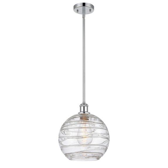 Innovations Lighting Athens Deco Swirl - 1 Light 10" Stem Hung Mini Pendant Polished Chrome