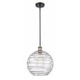 thumbnail image 1 of Innovations Lighting  Athens Deco Swirl - 1 Light 12" Stem Hung Mini Pendant Black Antique Brass, 1 of 5