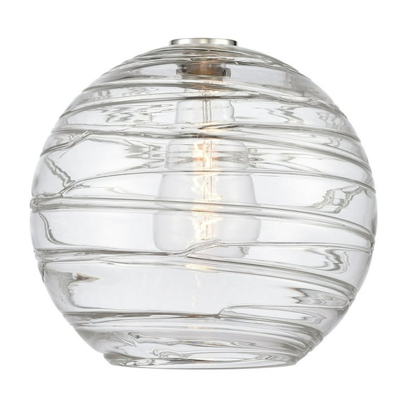 Innovations Lighting  Athens Deco Swirl - 1 Light 12" Stem Hung Mini Pendant Brushed Satin Nickel
