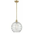 thumbnail image 1 of Innovations Lighting  Athens Deco Swirl - 1 Light 12" Stem Hung Mini Pendant Satin Gold, 1 of 5