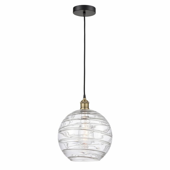 Innovations Lighting  Athens Deco Swirl - 1 Light 12" Cord Hung Mini Pendant