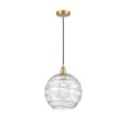 thumbnail image 1 of 616-1P-SG-G1213-12-Innovations Lighting-Athens Deco Swirl - 1 Light Mini Pendant In Industrial Style-14.75 Inches Tall and 12 Inches Wide-Satin Gold, 1 of 7