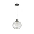 thumbnail image 1 of 616-1P-BK-G1213-10 Innovations Lighting Athens Deco Swirl - 1 Light Mini Pendant In Industrial Style-12.75 Inches Tall and 10 Inches Wide-Matte Black, 1 of 2