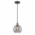 thumbnail image 1 of 616-1P-BAB-G1213-8SM Innovations Lighting Athens Deco Swirl - 1 Light Mini Pendant In Industrial Style-10.75 Inches Tall and 8 Inches Wide-Black, 1 of 7