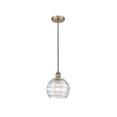 thumbnail image 1 of 616-1P-AB-G1213-8 Innovations Lighting Athens Deco Swirl - 1 Light Mini Pendant In Industrial Style-10.75 Inches Tall and 8 Inches Wide-Antique Brass, 1 of 7