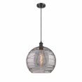 thumbnail image 1 of 516-1P-BK-G1213-14SM-Innovations Lighting-Athens Deco Swirl - 1 Light Pendant In Industrial Style-16.88 Inches Tall and 13.75 Inches Wide-Matte Black, 1 of 7