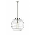 thumbnail image 1 of 221-1S-PN-G1213-18 Innovations Lighting Athens Deco Swirl - 1 Light Pendant In Industrial Style-19.5 Inches Tall and 17.88 Inches Wide-Polished Nickel, 1 of 2
