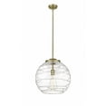 thumbnail image 1 of 221-1S-AB-G1213-16 Innovations Lighting Athens Deco Swirl - 1 Light Pendant In Industrial Style-17.13 Inches Tall and 15.75 Inches Wide-Antique Brass, 1 of 2