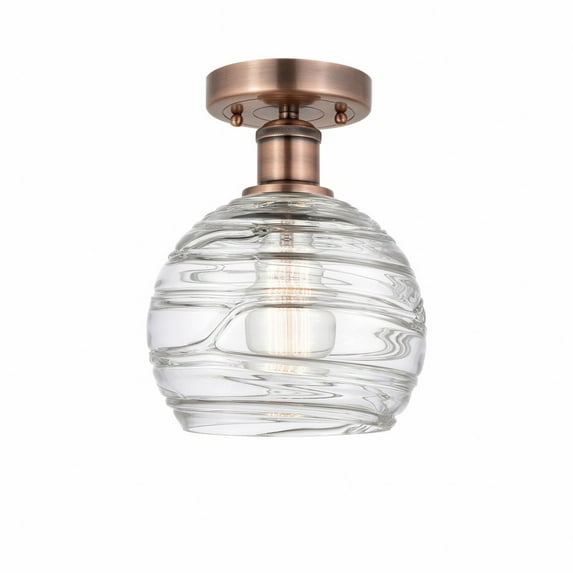Innovations Lighting - Athens Deco Swirl - 1 Light Semi-Flush Mount In