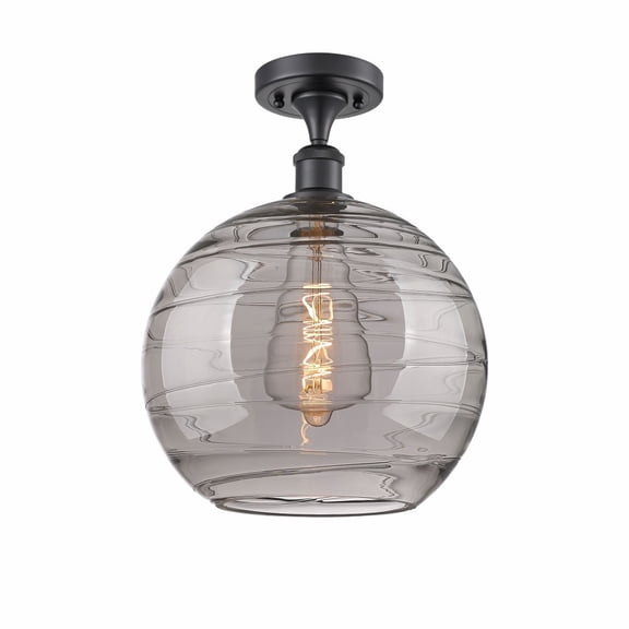 Innovations Lighting - Athens Deco Swirl - 1 Light Semi-Flush Mount In