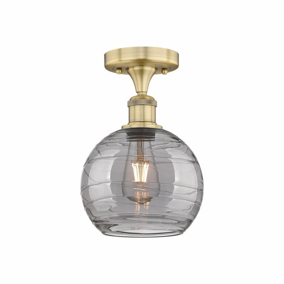 Innovations Lighting - Athens Deco Swirl - 1 Light Semi-Flush Mount In