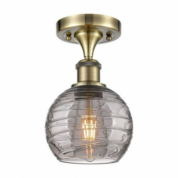 Innovations Lighting - Athens Deco Swirl - 1 Light Semi-Flush Mount In