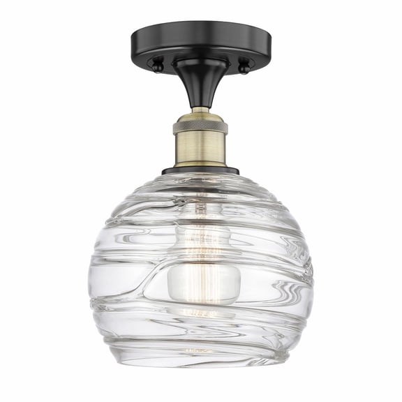 Innovations Lighting - Athens Deco Swirl - 1 Light Semi-Flush Mount In
