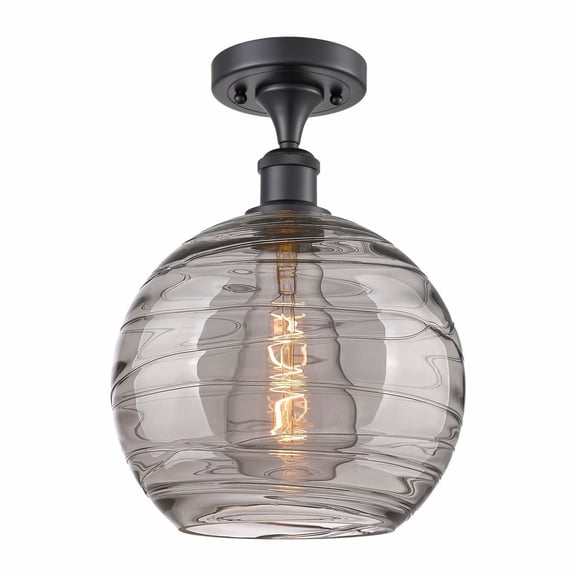 Innovations Lighting - Athens Deco Swirl - 1 Light Semi-Flush Mount In