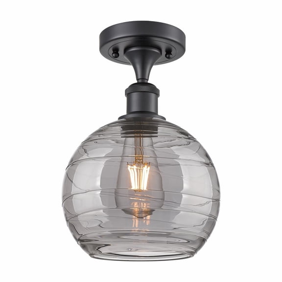 Innovations Lighting - Athens Deco Swirl - 1 Light Semi-Flush Mount In