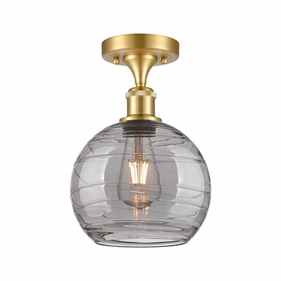 Innovations Lighting - Athens Deco Swirl - 1 Light Semi-Flush Mount In