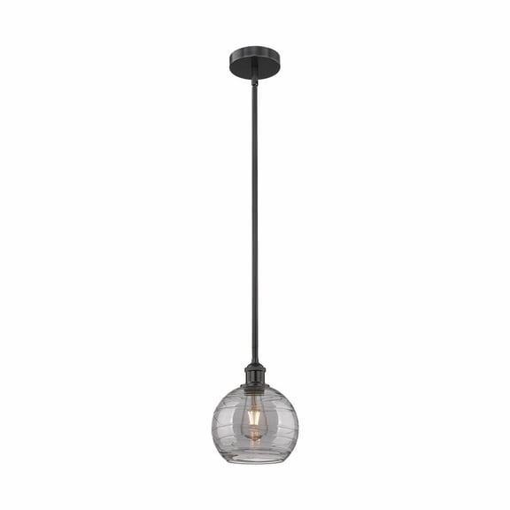 Innovations Lighting - Athens Deco Swirl - 1 Light Stem Hung Mini Pendant In