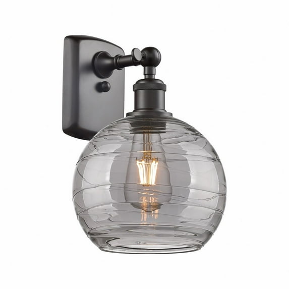 Innovations Lighting - Athens Deco Swirl - 1 Light Wall Sconce In Industrial