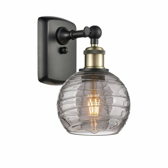 Innovations Lighting - Athens Deco Swirl - 1 Light Wall Sconce In Industrial