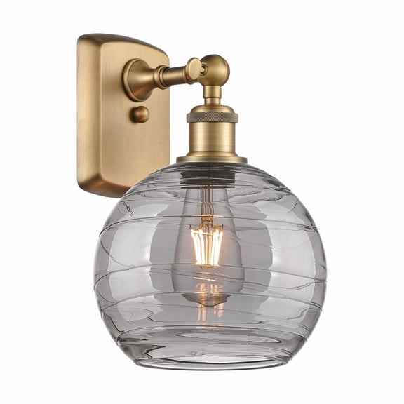 Innovations Lighting - Athens Deco Swirl - 1 Light Wall Sconce In Industrial