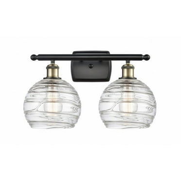 Innovations Lighting - Athens Deco Swirl - 2 Light Bath Vanity In Industrial