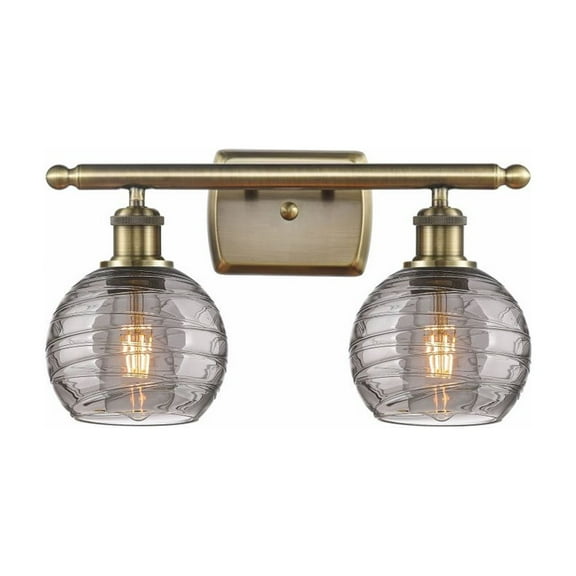 Innovations Lighting - Athens Deco Swirl - 2 Light Bath Vanity In Industrial