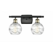 Innovations Lighting - Athens Deco Swirl - 2 Light Bath Vanity In Industrial