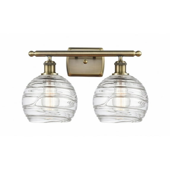 Innovations Lighting - Athens Deco Swirl - 2 Light Bath Vanity In Industrial