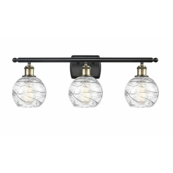 Innovations Lighting - Athens Deco Swirl - 3 Light Bath Vanity In Industrial