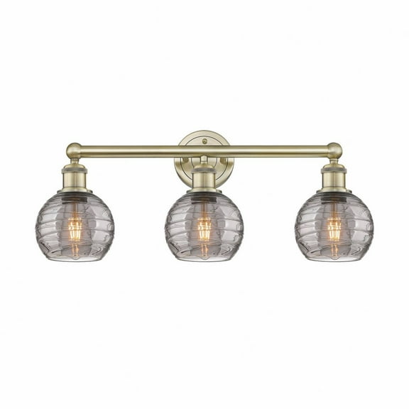 Innovations Lighting - Athens Deco Swirl - 3 Light Bath Vanity In Industrial