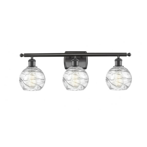 Innovations Lighting - Athens Deco Swirl - 3 Light Bath Vanity In Industrial