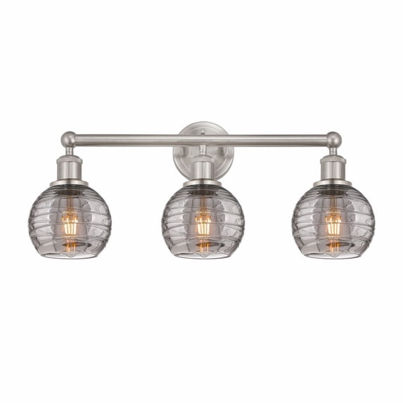 Innovations Lighting - Athens Deco Swirl - 3 Light Bath Vanity In Industrial