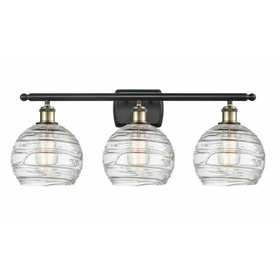 Innovations Lighting - Athens Deco Swirl - 3 Light Bath Vanity In Industrial