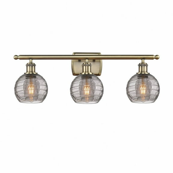 Innovations Lighting - Athens Deco Swirl - 3 Light Bath Vanity In Industrial