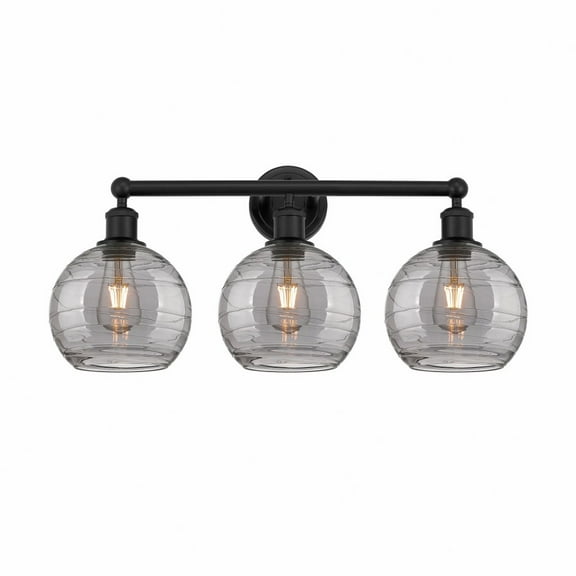 Innovations Lighting - Athens Deco Swirl - 3 Light Bath Vanity In Modern