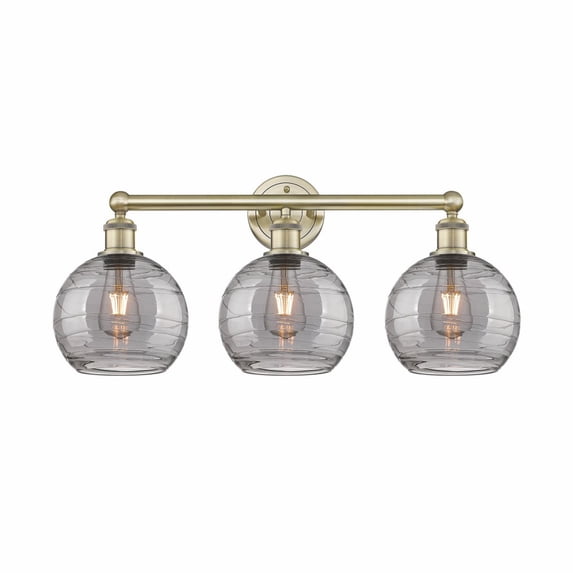 Innovations Lighting - Athens Deco Swirl - 3 Light Bath Vanity In Modern