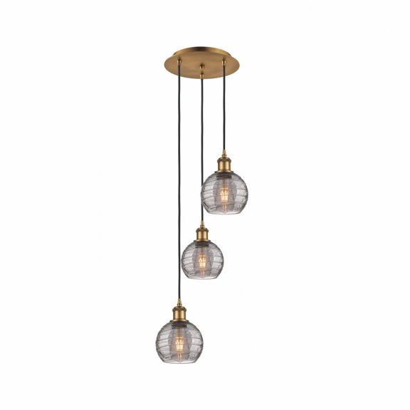 Innovations Lighting - Athens Deco Swirl - 3 Light Cord Hung Multi Pendant In