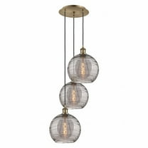 Innovations Lighting - Athens Deco Swirl - 3 Light Cord Hung Multi Pendant In