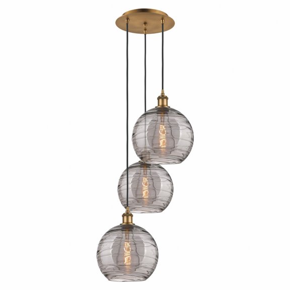 Innovations Lighting - Athens Deco Swirl - 3 Light Cord Hung Multi Pendant In