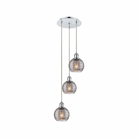 Innovations Lighting - Athens Deco Swirl - 3 Light Cord Hung Multi Pendant In