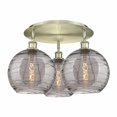 thumbnail image 1 of Innovations Lighting - Athens Deco Swirl - 3 Light Flush Mount In Industrial, 1 of 2