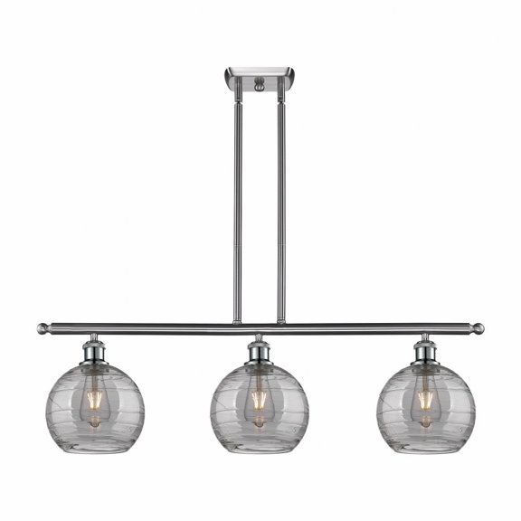 Innovations Lighting - Athens Deco Swirl - 3 Light Island In Industrial Style-11