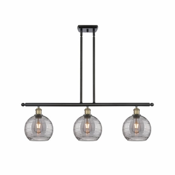 Innovations Lighting - Athens Deco Swirl - 3 Light Island In Industrial Style-11